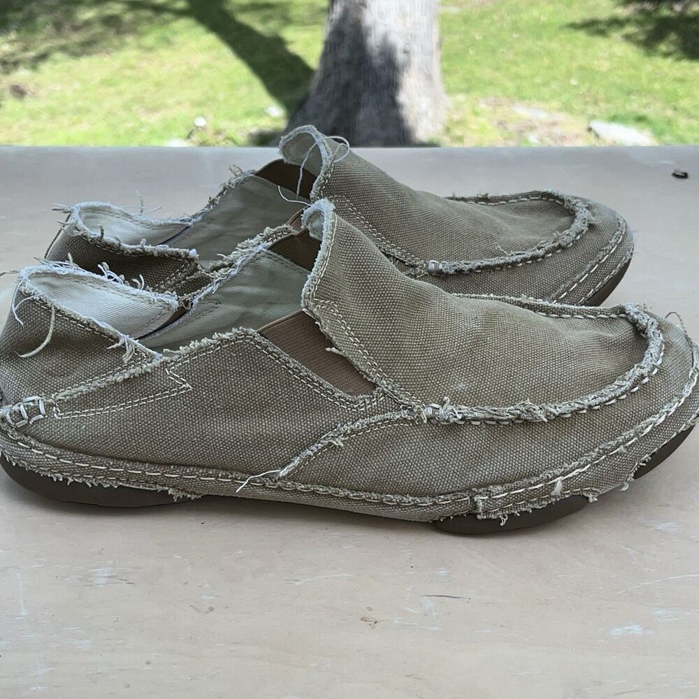 Tony Lama Lindale Canvas Slip On Men's Boho Raw Edge Casual Loungewear 12D - Picture 12 of 13